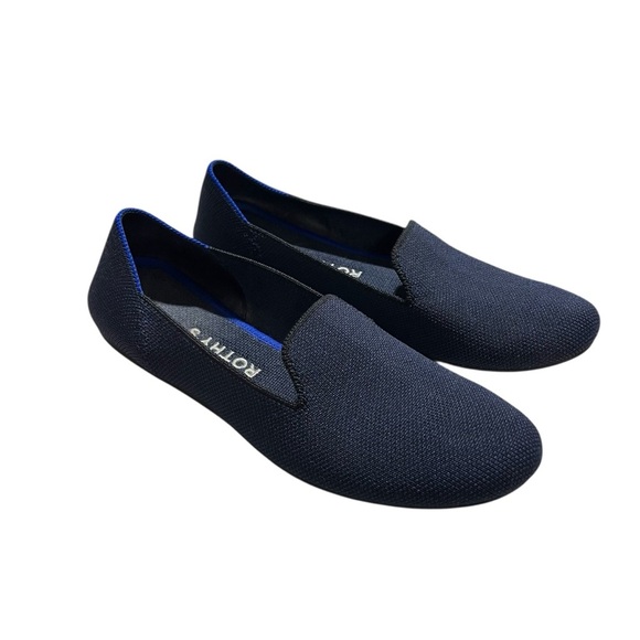 Rothy’s The Loafer Slip On Flat Shoes Navy Blue Size 6.5 - Picture 2 of 10